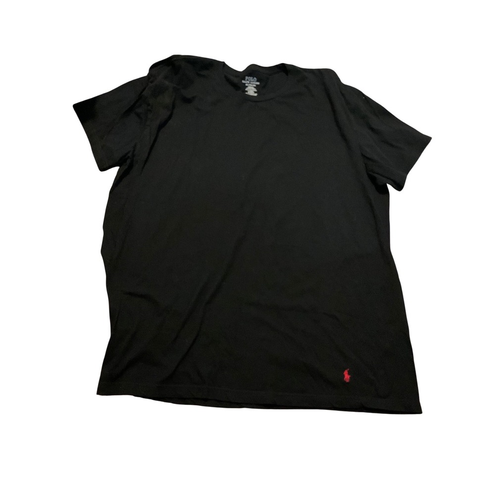 Polo Ralph Lauren Mens 2XL Classic Fit Black T-Shirt Red Pony Logo‎ Cotton Tee